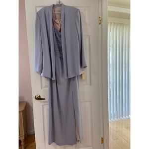 Teal Colored Blazer and Dress Set